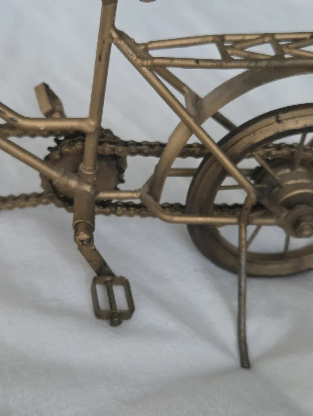 Vintage Miniature Bicycle for 3 With Working & Moving Chain / Pedals